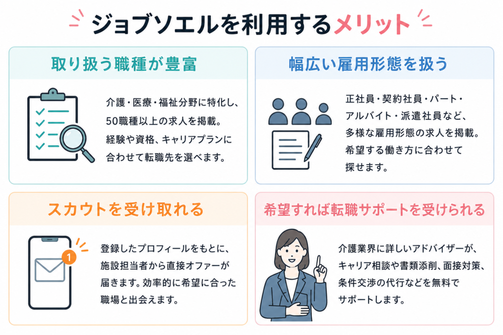 ジョブソエルを利用するメリット